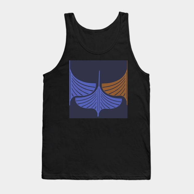 Viking Longship Blue Tank Top by Whisperingpeaks